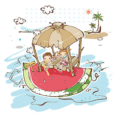 EPS 나무 식물 구름 커플 여자 남자 바다 여행 백그라운드 과일 일러스트 휴가 수박 빨대 사랑 사람 소년 해변 두명 여름 야자수 태양 얼음 시원함 원두막 국내일러스트 자연요소 계절 감정 어린이 관계 파일형식 벡터