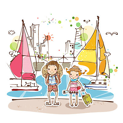 EPS 주간 구름 커플 여자 남자 여행 백그라운드 요트 가방 일러스트 배낭 갈매기 조류 휴가 사랑 사람 풍경 빌딩 소년 야외 두명 건물 여름 태양 항구 캐리어 여행가방 도시 원형 선박 국내일러스트 자연요소 도형 동물 건축물 잡화 계절 감정 어린이 수상교통 배_교통 관계 교통시설 파일형식 벡터