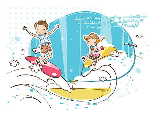 EPS 주간 나무 식물 구름 커플 여자 남자 파도 바다 여행 일러스트 갈매기 조류 휴가 사랑 사람 소년 해변 야외 두명 여름 여름휴가 바캉스 모래사장 야자수 서핑보드 서핑 국내일러스트 자연요소 동물 계절 감정 어린이 관계 수상스포츠 보드_스포츠 파일형식 벡터 여름_계절