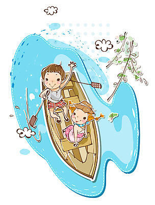 EPS 구름 커플 여자 남자 호수 여행 일러스트 휴가 사랑 사람 소년 두명 여름 강 나뭇가지 인사 노 뱃놀이 손흔들기 선박 국내일러스트 자연요소 나무 계절 감정 어린이 수상교통 배_교통 관계 모션 전통놀이 예절 파일형식 벡터