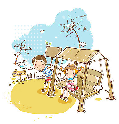 EPS 주간 나무 식물 구름 커플 여자 남자 여행 일러스트 휴가 나뭇잎 알림판 사랑 사람 소년 해변 야외 두명 여름 울타리 야자수 팻말 표지판 그네 국내일러스트 자연요소 계절 감정 어린이 바다 잎 관계 프레임 담장 파일형식 벡터