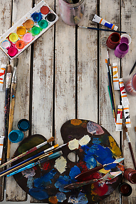 포토 JPG 해외이미지 수채화 사람없음 목재 물감 미술도구 붓 팔레트 해외202007 해외포토 나무 재료 오브젝트 파일형식