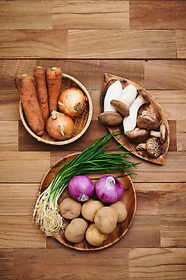 포토 JPG 스튜디오촬영 채소 식재료 재료 양파 감자 실내 사람없음 하이앵글 바구니 버섯 당근 신선 유기농 달래 봄나물 갈색배경 제철음식 나무배경 국내포토 웰빙 음식 뷰포인트 백그라운드 뿌리채소 내부 갈색 나물 제철 파일형식