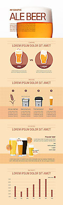 일러스트 그래프 맥주 주류 종류 사람없음 주황색 인포그래픽 취향 에일맥주 국내일러스트 AI파일 음료 컬러 파일형식 벡터