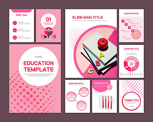 템플릿 영어 교육 남자 분홍색 비즈니스 그래프 한명 책 세트 트로피 PPT 프레젠테이션 문서템플릿 9P 이미지템플릿 문자 1 컬러 사람 상_우승 파일형식