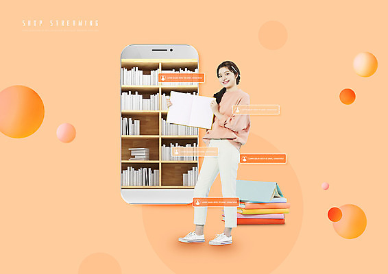 전신 PSD 편집이미지 여자 모바일 책장 한명 들기 20대 성인 책 스마트폰 주황색 한국인 모바일쇼핑 성인여자한명만 숍스트리밍 라이브커머스 온택트 스토어 이미지편집 1 컬러 가구 모션 사람 동양인 청년 핸드폰 스마트기기 쇼핑 온라인쇼핑 여자한명만 성인여자만 파일형식