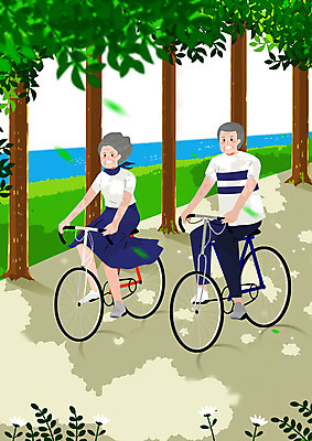 전신 PSD 나무 공원 여자 할아버지 노년 남자 할머니 일러스트 건강 두명 자전거 즐거움 노후건강 노인만 국내일러스트 식물 공공시설 감정 사람 성인 노후 바이크 성인만 파일형식