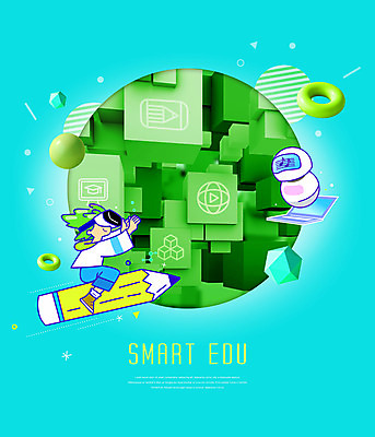 전신 PSD 편집이미지 교육 남자 어린이 한명 10대 초록색 파란색 노트북 연필 로봇 민트색 에듀 에듀케이션 소년한명만 스쿨팩 스마트러닝 이미지편집 1 컬러 청소년 학용품 사람 전자제품 필기구 남자한명만 소년만 파일형식