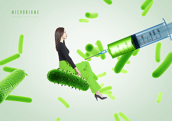 전신 PSD 편집이미지 여자 주사기 한명 성인 초록색 한국인 미생물 박테리아 성인여자한명만 마이크로바이옴 이미지편집 1 컬러 의학 의료기기 생물 사람 동양인 생명과학 여자한명만 성인여자만 파일형식