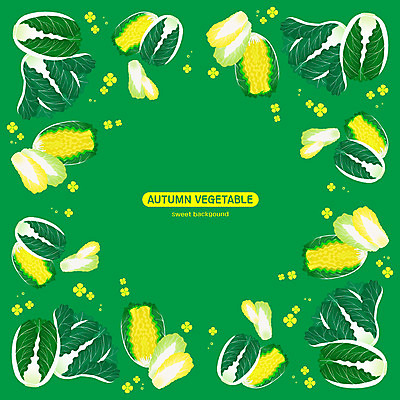 PSD 패턴 채소 일러스트 사람없음 초록색 배추 배추잎 국내일러스트 컬러 무늬 파일형식