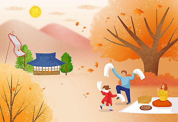 전신 PSD 나무 구름 여자 명절 남자 어린이 단풍 일러스트 가족 하늘 산 성인 세명 바구니 추석 달 가을 깃발 돗자리 전통무용 부럼 국내일러스트 자연요소 식물 전통 계절 기념일 잎 관계 사람 춤 정월대보름 파일형식