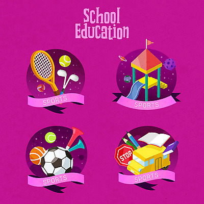 교육 분홍색 골프 일러스트 축구공 농구 농구공 사람없음 책 라벨 축구 야구 테니스 미끄럼틀 스쿨버스 체육교육 에듀 에듀케이션 스쿨팩 국내일러스트 AI파일 컬러 공 축구용품 버스 프레임 구기 놀이기구 체육 파일형식 벡터