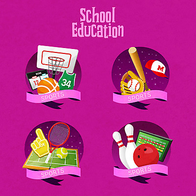 교육 분홍색 일러스트 농구 농구공 사람없음 라벨 야구 테니스 글러브 볼링 야구공 야구모자 농구대 체육교육 에듀 에듀케이션 스쿨팩 국내일러스트 AI파일 모자_잡화 스포츠용품 컬러 장갑 공 프레임 구기 야구용품 골대 체육 파일형식 벡터