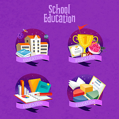 교육 꽃다발 일러스트 학교 그래프 사람없음 책 라벨 보라색 계획표 상패 트로피 성적 에듀 에듀케이션 스쿨팩 국내일러스트 AI파일 꽃 컬러 프레임 계획 상_우승 파일형식 벡터