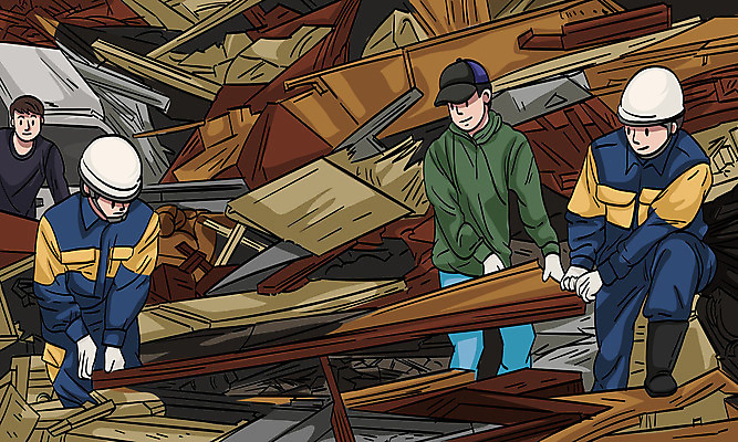 전신 남자 장갑 일러스트 들기 사람 여러명 성인 건물 파편 안전모 장마 복구 복원 수해복구 치우기 성인남자만 국내일러스트 AI파일 건축물 잡화 다수 모션 비_날씨 헬멧 안전장비 남자만 성인만 파일형식 벡터