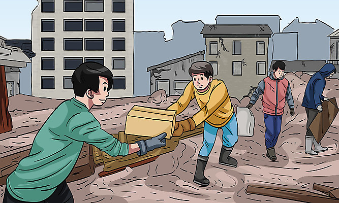 전신 남자 장갑 일러스트 장화 들기 사람 여러명 상반신 성인 건물 파편 전달 장마 나무판자 복구 복원 수해복구 토사 성인남자만 국내일러스트 AI파일 건축물 잡화 모래 다수 신발 모션 목재 흙 비_날씨 남자만 성인만 파일형식 벡터