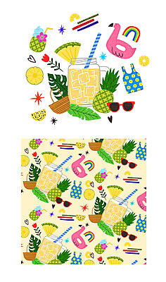 PSD 꽃 별 무지개 티셔츠 패턴 가방 일러스트 나뭇잎 빨대 사람없음 컵 여름 컬러풀 선글라스 얼음 주스 패턴백그라운드 플라밍고 파인애플 튜브 국내일러스트 자연요소 식물 식기 잡화 계절 안경 음료 컬러 백그라운드 셔츠 잎 무늬 과일 조류 열대과일 파일형식