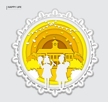 라이프스타일 행복 실루엣 일러스트 학사모 졸업 학교 프레임 두명 노란색 원형 즐거움 국내일러스트 AI파일 도형 모자_잡화 교육 감정 컬러 촬영기법 사람 생활 파일형식 벡터