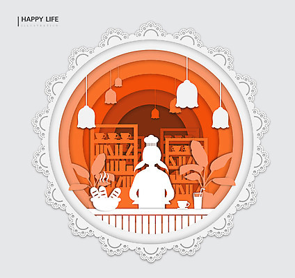 식물 라이프스타일 행복 실루엣 빵 일러스트 전등 프레임 한명 주황색 원형 즐거움 제빵사 국내일러스트 AI파일 도형 직업 1 감정 음식 컬러 조명 촬영기법 사람 생활 파일형식 벡터