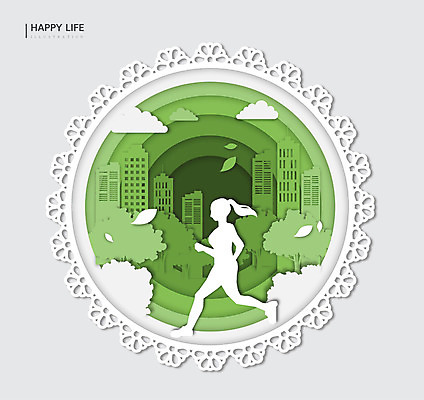 나무 구름 라이프스타일 공원 행복 실루엣 일러스트 프레임 한명 초록색 조깅 운동 도시 원형 즐거움 국내일러스트 AI파일 자연요소 도형 식물 1 공공시설 감정 컬러 촬영기법 건강 사람 생활 파일형식 벡터