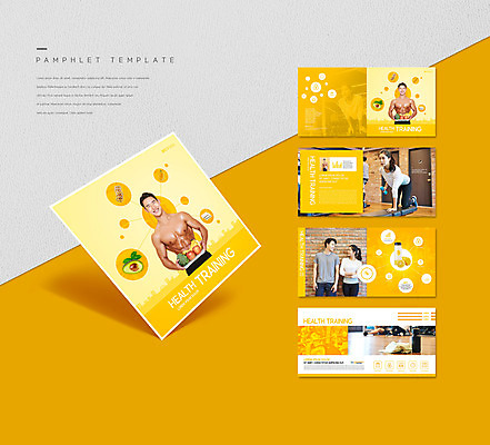 템플릿 여자 남자 ZIP 리플렛 채소 과일 근육 건강 팜플렛 여러명 20대 성인 운동 노란색 헬스 헬스장 한국인 몸매 자기관리 성인만 인디자인 INDD 이미지템플릿 컬러 다수 사람 동양인 청년 파일형식