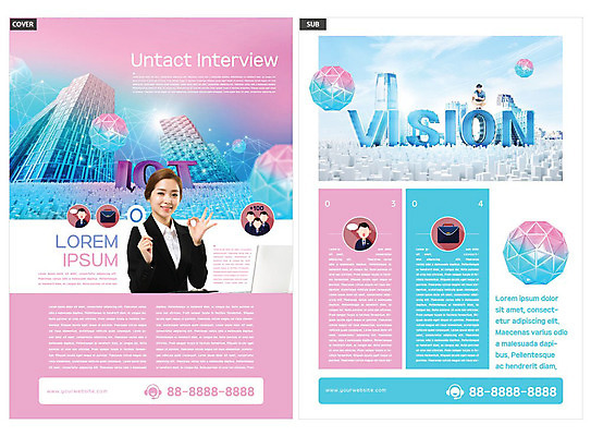 템플릿 여자 남자 ZIP 리플렛 분홍색 빌딩 팜플렛 20대 성인 두명 한국인 OK 전단템플릿 전단 면접 인터뷰 성인만 인디자인 INDD 비대면면접 비대면채용 온택트 이미지템플릿 컬러 비즈니스 사람 동양인 손짓 청년 건물 홍보물 채용 파일형식 언택트