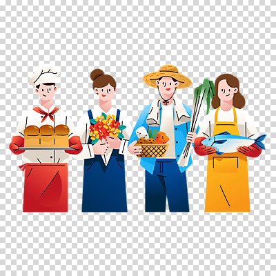 편집 편집이미지 여자 남자 누끼 이벤트 여러명 성인 빵집 농부 상인 꽃집 PNG 생선가게 제빵사 채소가게 플로리스트 성인만 편집소스 소상공인 직업 다수 사람 경제 상점 파일형식