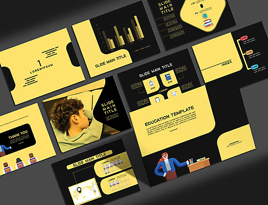 템플릿 학생 교육 남자 어린이 비즈니스 그래프 한명 사람 책 세트 노란색 지구본 교사 한국인 발표 PPT 프레젠테이션 문서템플릿 문서 시험지 소년한명만 애니형PPT 9P 이미지템플릿 직업 1 컬러 동양인 남자한명만 소년만 파일형식
