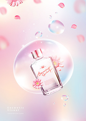 PSD 편집이미지 꽃잎 꽃 분홍색 사람없음 뷰티 화장품 물방울 낙화 이미지편집 식물 컬러 파일형식