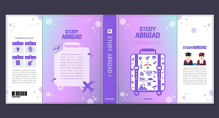 템플릿 학생 해외 표지디자인 북디자인 출판디자인 교육 표지 지도 북커버 비행기 사람없음 책 캐리어 보라색 유학 에듀 에듀케이션 스쿨팩 책날개 표지샘플 이미지템플릿 AI파일 컬러 항공교통 대중교통 여행가방 파일형식 벡터