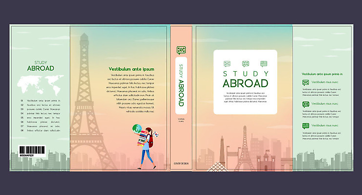 템플릿 학생 해외 표지디자인 북디자인 출판디자인 여자 교육 표지 지도 북커버 한명 책 컬러풀 지구본 국기 에펠탑 유학 에듀 에듀케이션 여자한명만 스쿨팩 책날개 표지샘플 이미지템플릿 AI파일 1 컬러 사람 파리 랜드마크 여자만 파일형식 벡터