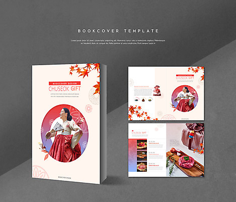 PSD 템플릿 전통 표지디자인 북디자인 출판디자인 여자 표지 ZIP 내지 리플렛 단풍 북커버 선물 팜플렛 20대 성인 두명 빨간색 추석 한국인 소고기 가을 부채 한복 보따리 선물세트 육회 성인여자만 이미지템플릿 한국전통 계절 명절 컬러 잎 생고기 육류 사람 동양인 청년 전통의상 여자만 성인만 파일형식