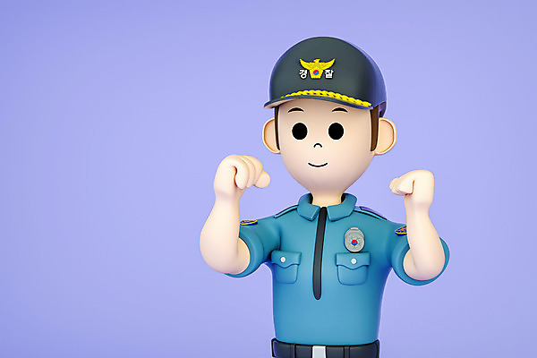 PSD 편집 편집이미지 직업 캐릭터 남자 응원 모션 3D캐릭터 한명 성인 3D소스 3D 파이팅 경찰 디지털합성 성인남자한명만 편집3D 1 사람 남자한명만 성인남자만 파일형식