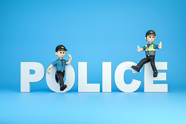 PSD 편집 편집이미지 직업 캐릭터 여자 남자 모션 3D캐릭터 성인 두명 3D소스 3D 경찰 디지털합성 성인만 편집3D 사람 파일형식