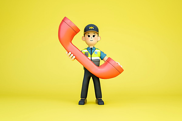 PSD 편집 편집이미지 직업 캐릭터 여자 모션 3D캐릭터 한명 성인 3D소스 3D 경찰 전화기 디지털합성 성인여자한명만 편집3D 1 사람 여자한명만 성인여자만 파일형식