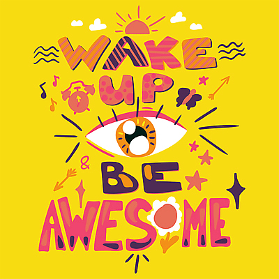 JPG 해외이미지 디자인 꽃 포스터 별 문장 나비 백그라운드 컨셉 일러스트 추상 화살 사람없음 장식 태양 노란색 자명종 레터링 스타일 해외202008 키치 해외일러스트 자연요소 식물 문자 시계 컬러 곤충 무늬 알람 파일형식