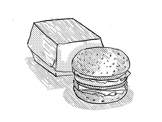 포토 JPG 해외이미지 일러스트 포장 치즈 패스트푸드 흑백 샌드위치 육류 사람없음 그래픽 저녁식사 튀김 수확 햄버거 흰색 정크푸드 상품 만화 스케치 그림 복고 패티 점심식사 고립 치즈버거 해외202008 해외포토 음식 컬러 농업 식재료 유제품 촬영기법 미술 식사 인스턴트 파일형식