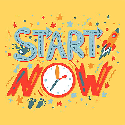 JPG 해외이미지 디자인 별 시계 일러스트 타이포그라피 사람없음 컵 로켓 시간 시작 출발 긍정 레터링 스타일 해외202008 키치 해외일러스트 자연요소 문자 식기 컨셉 파일형식