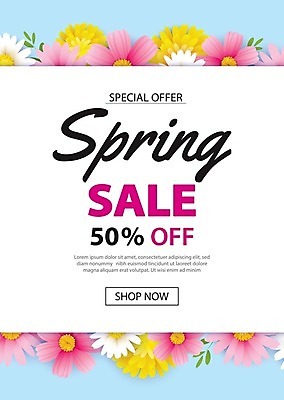 EPS 해외이미지 무료이미지 계절 꽃 백그라운드 꽃무늬 일러스트 이벤트 사람없음 파란색 쇼핑 세일 봄 해외202008 해외202105 해외일러스트 식물 컬러 무늬 파일형식 벡터