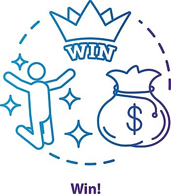 EPS 해외이미지 일러스트 사람없음 게임 우승 돈자루 우승자 해외202008 해외일러스트 돈 놀이 최고 파일형식 벡터