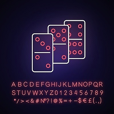 EPS 해외이미지 무료이미지 일러스트 사람없음 네온 도미노 해외202008 해외202105 해외일러스트 파일형식 벡터 무료콘텐츠