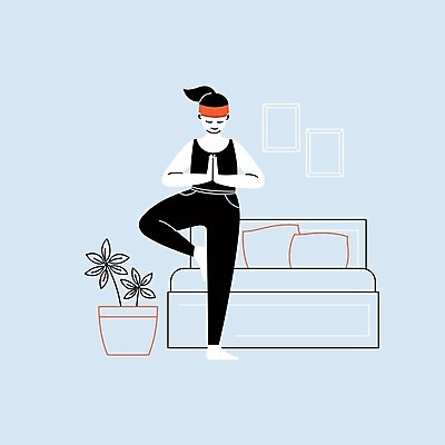 EPS 해외이미지 무료이미지 여자 의자 일러스트 요가 건강 운동 해외202008 해외202105 해외일러스트 웰빙 가구 사람 파일형식 벡터