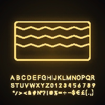 EPS 해외이미지 일러스트 침구 사람없음 네온 라텍스 매트리스 해외202008 해외일러스트 파일형식 벡터