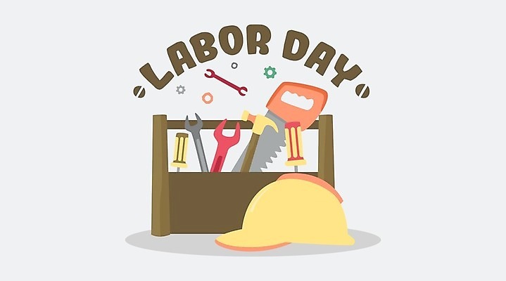 EPS 해외이미지 일러스트 노동자 사람없음 스패너 망치 안전모 공구함 톱니바퀴 톱 근로자의날 해외202008 해외일러스트 직업 기념일 공구 헬멧 안전장비 파일형식 벡터