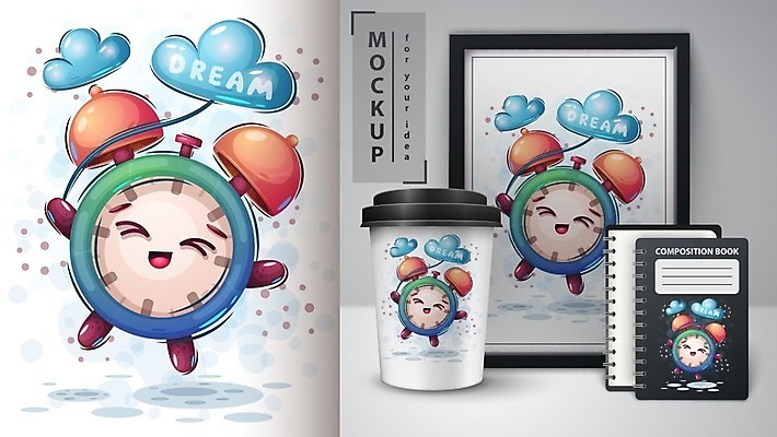 EPS 해외이미지 캐릭터 액자 일러스트 사람없음 공책 자명종 스프링노트 테이크아웃컵 목업 벡터 해외202008 해외일러스트 일러캐릭터 시계 문구용품 컵 알람 파일형식