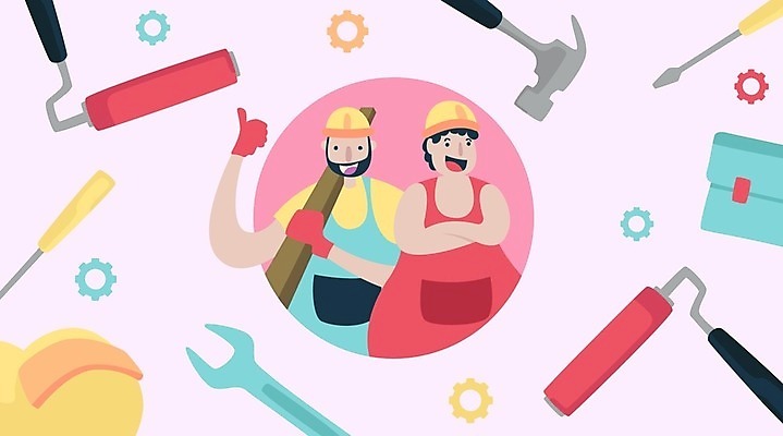 EPS 해외이미지 남자 일러스트 노동자 작업복 들기 상반신 성인 두명 목재 팔짱 스패너 망치 안전모 공구함 톱니바퀴 롤러 따봉 근로자의날 일자드라이버 성인남자만 해외202008 해외일러스트 나무 직업 옷 기념일 재료 모션 사람 공구 최고 드라이버_공구 헬멧 안전장비 남자만 성인만 파일형식 벡터