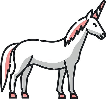 EPS 해외이미지 일러스트 상상 뿔 사람없음 신비 심볼 유니콘 환상 해외202008 해외일러스트 컨셉 파일형식 벡터