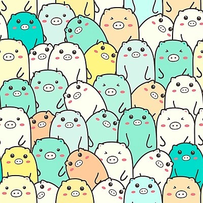 EPS 해외이미지 캐릭터 백그라운드 일러스트 사람없음 돼지 심플 카툰스타일 해외202008 해외일러스트 일러캐릭터 포유류 파일형식 벡터