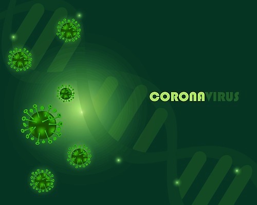 EPS 해외이미지 디자인 포스터 과학 백그라운드 일러스트 추상 미술 그래픽 초록색 파란색 바이러스 질병 심볼 예방 해외202008 해외일러스트 컬러 무늬 의학 문화예술 파일형식 벡터