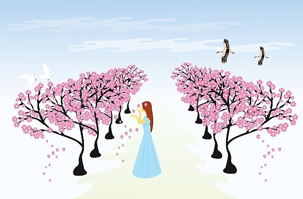 EPS 해외이미지 나무 식물 디자인 계절 꽃잎 꽃 분홍색 백그라운드 잎 꽃무늬 일러스트 자연 조류 휴가 휴식 사랑 미술 풍경 장식 초록색 여름 정원 일본 봄 꿈 벚꽃 흰색 나뭇가지 체리 오브젝트 해외202008 해외일러스트 동물 감정 아시아 컬러 컨셉 무늬 과일 문화예술 생태계 파일형식 벡터